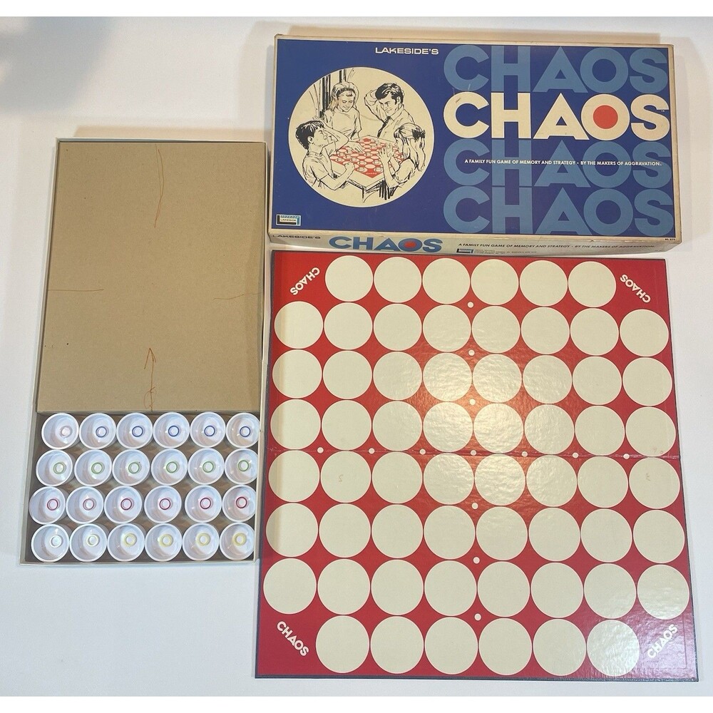 Chaos Board Game Lakeside Leisure Dynamics Memory Strategy 1971 Complete Vintage